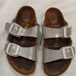 Silver Glitter Birkenstocks